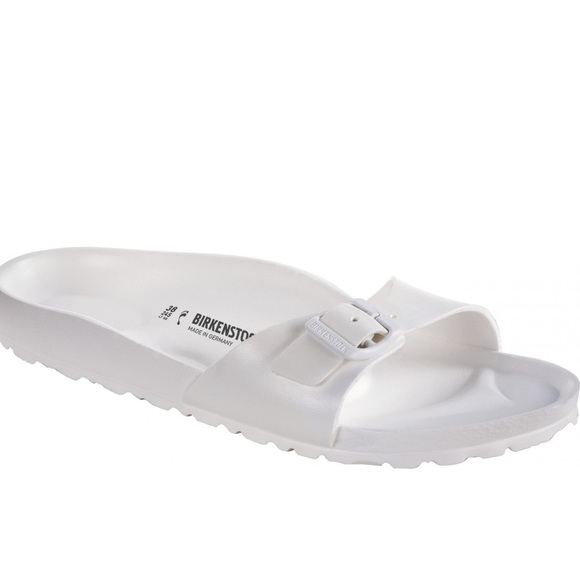white foam birkenstocks